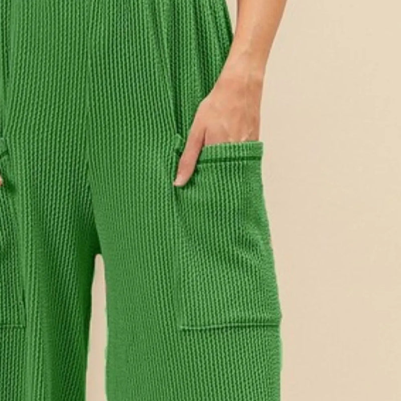 BiBi 2tone Cord Rib Waist Band Side Pocket Pants