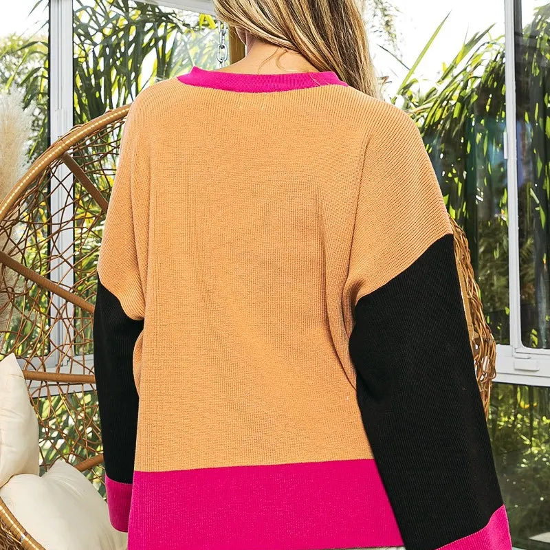 BiBi Bell Sleeve Rib Knit Sweater
