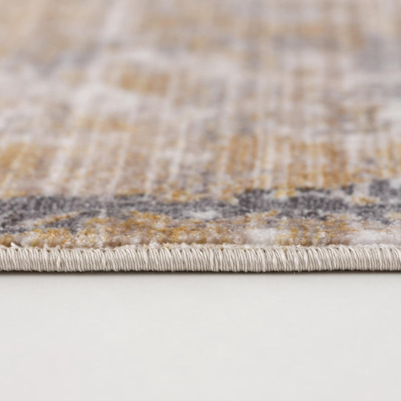 10' Runner Gray and Ivory Oriental Power Loom Runner Rug