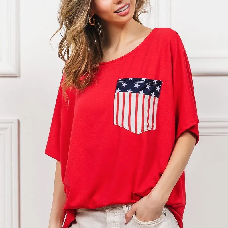 BiBi French Terry With Front Pocket Dolman Sleeves Top