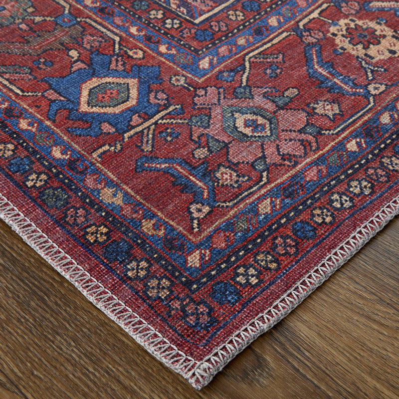 10' X 14' Ivory and Blue Floral Power Loom Area Rug
