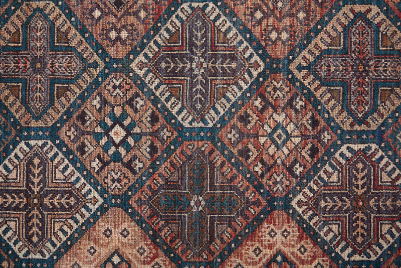 10' X 14' Ivory and Blue Floral Power Loom Area Rug