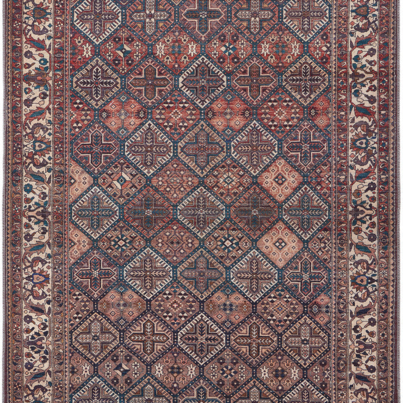 10' X 14' Ivory and Blue Floral Power Loom Area Rug