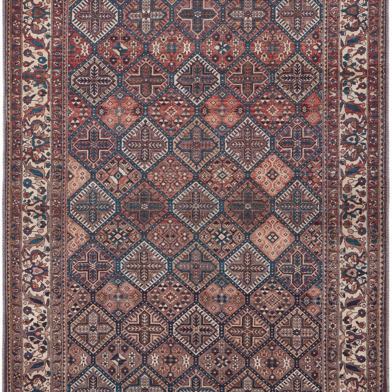 10' X 14' Ivory and Blue Floral Power Loom Area Rug
