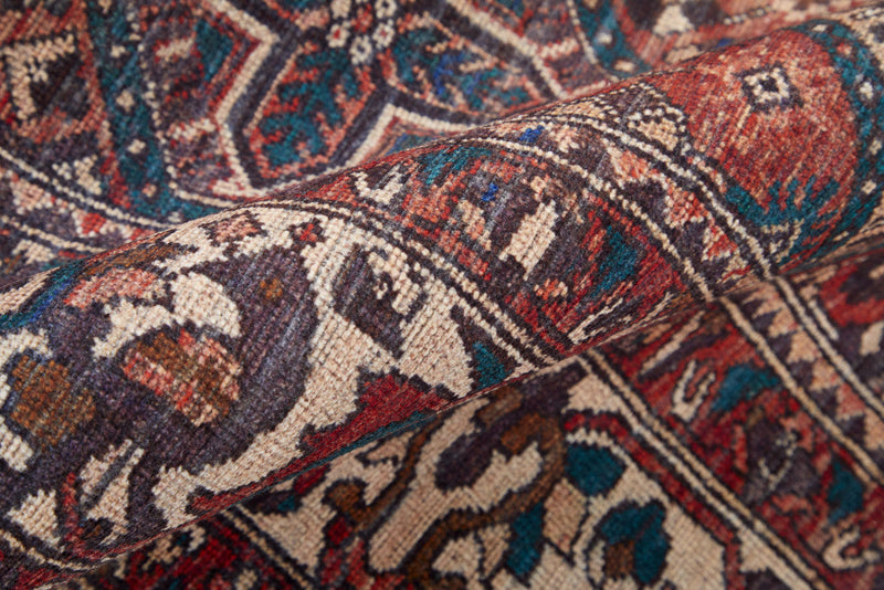 10' X 14' Ivory and Blue Floral Power Loom Area Rug