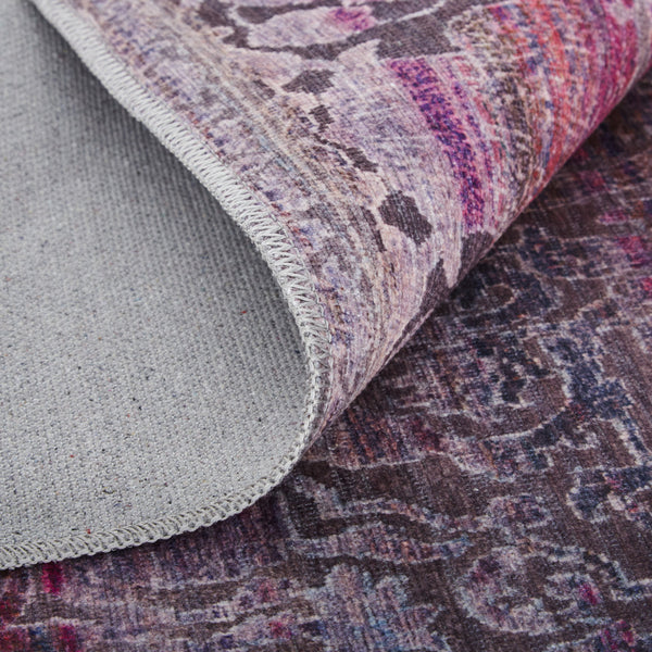10' X 14' Pink And Purple Floral Power Loom Area Rug