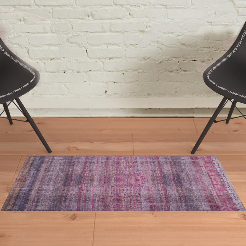 10' X 14' Pink And Purple Floral Power Loom Area Rug