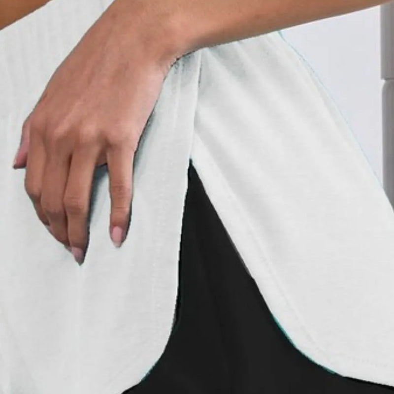 BiBi French Terry Knit Color Block with Sid Slit Shorts