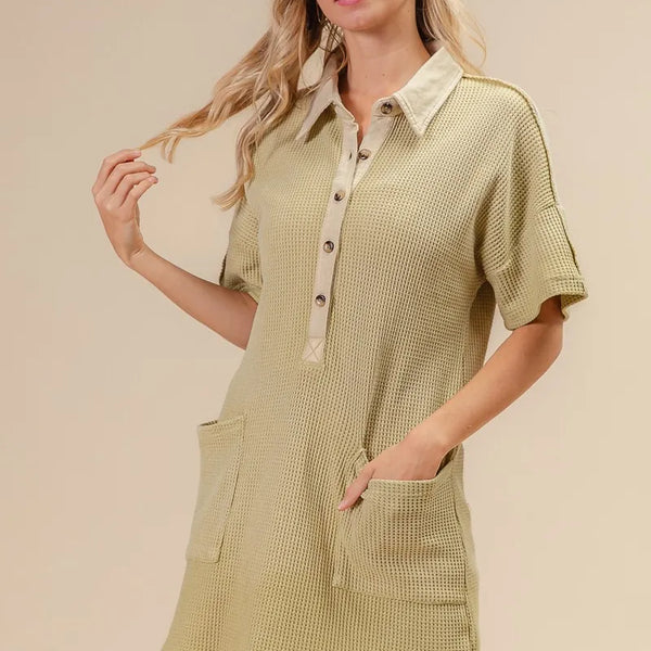 BiBi Dip Dye Mineral Washed Knit Dress