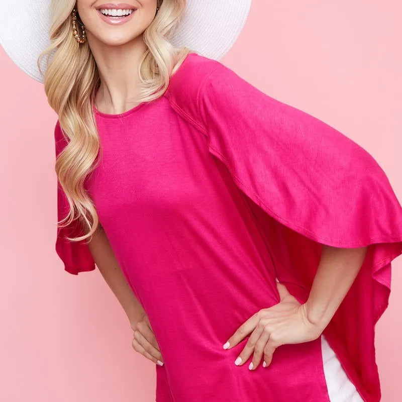 BiBi Fold Over Back Detailed Top