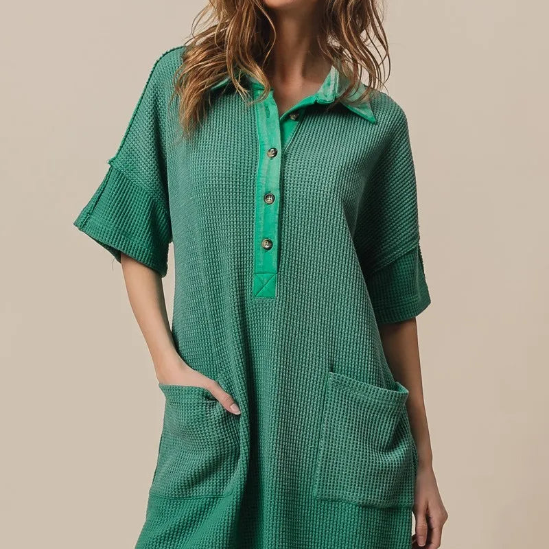 BiBi Dip Dye Mineral Washed Knit Dress