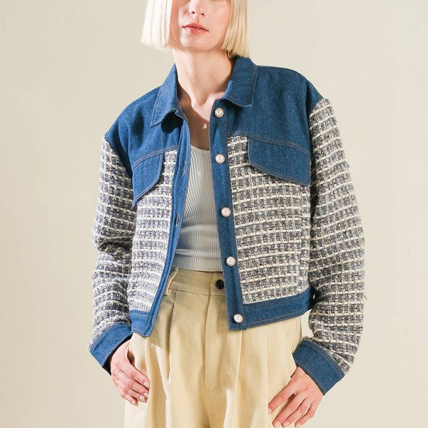 BETTER DAYS TWEED DENIM JACKET