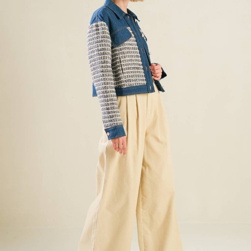 BETTER DAYS TWEED DENIM JACKET