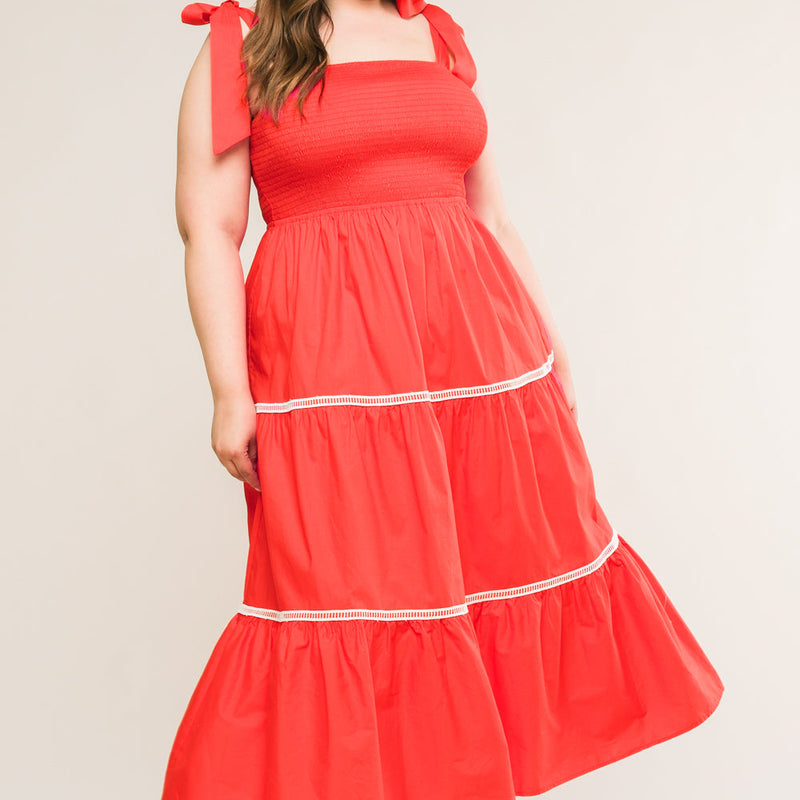 BETTER THAN EVER POPLIN MIDI DRESS