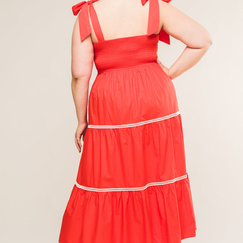 BETTER THAN EVER POPLIN MIDI DRESS