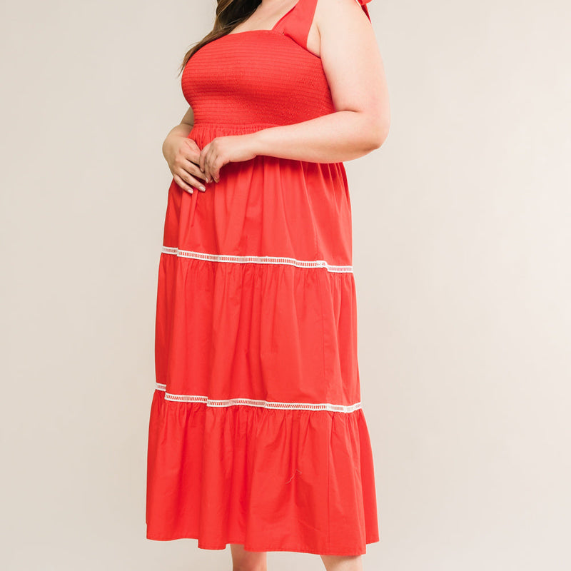 BETTER THAN EVER POPLIN MIDI DRESS