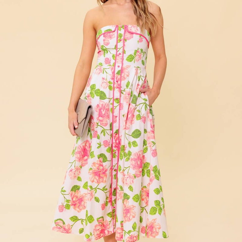 BETTER THAN EVER WOVEN MIDI DRESS