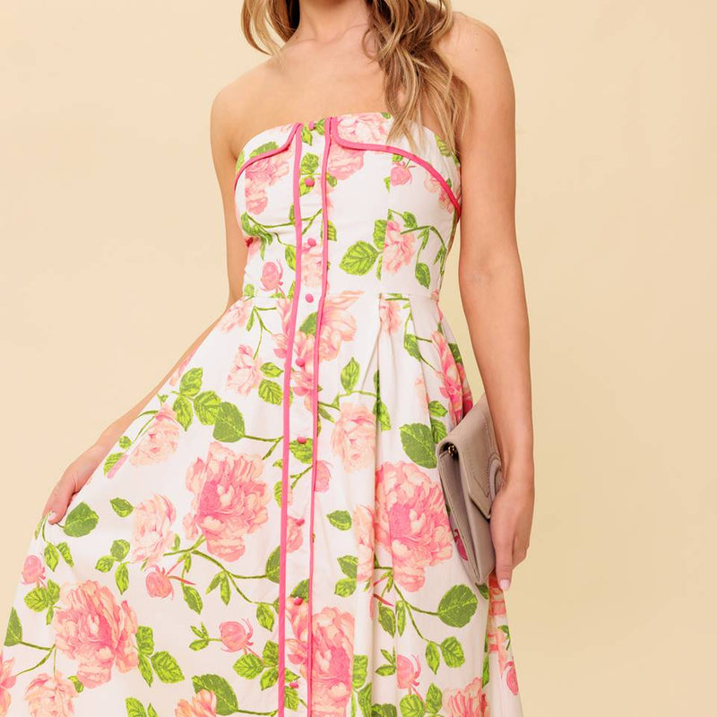 BETTER THAN EVER WOVEN MIDI DRESS