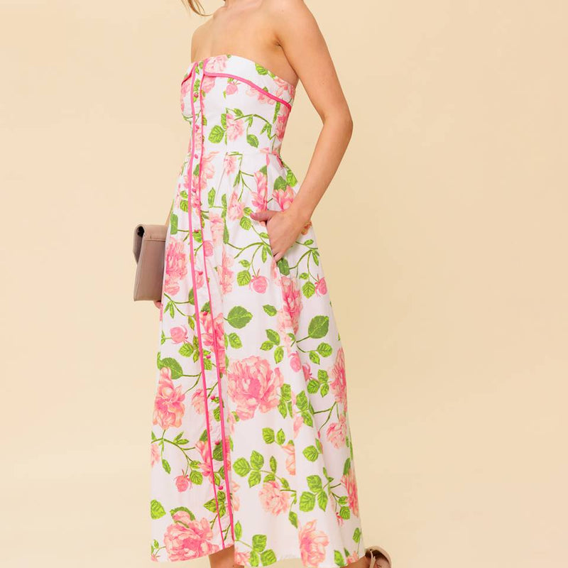 BETTER THAN EVER WOVEN MIDI DRESS