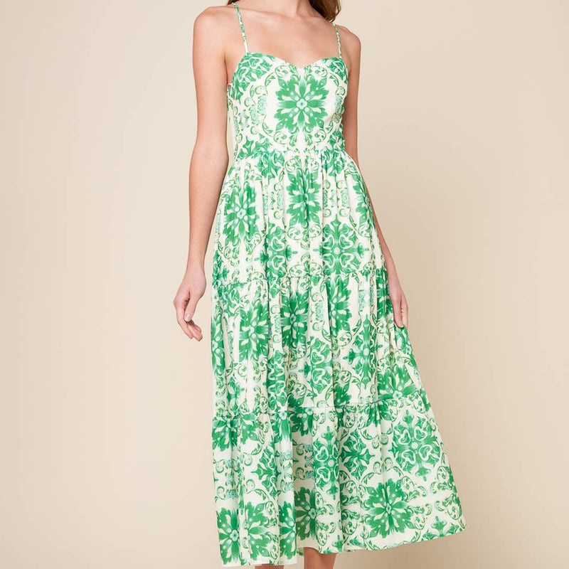 BEYOND ELEGANT WOVEN MIDI DRESS