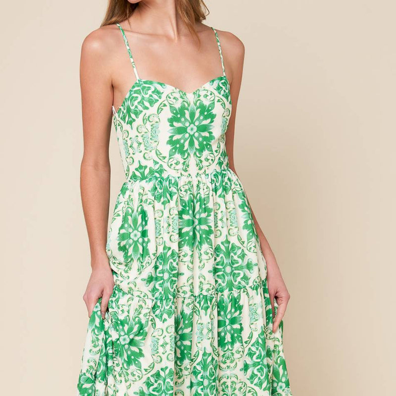BEYOND ELEGANT WOVEN MIDI DRESS
