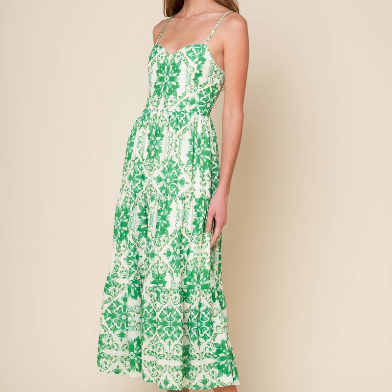 BEYOND ELEGANT WOVEN MIDI DRESS