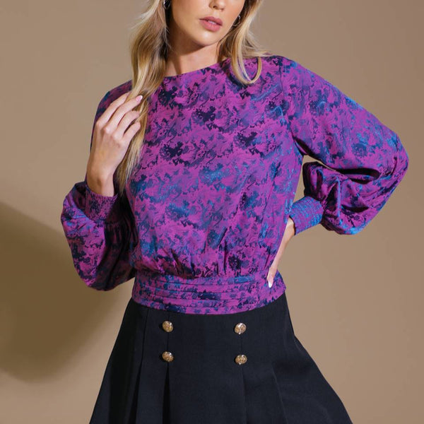 BEST PRESENCE JACQUARD WOVEN TOP