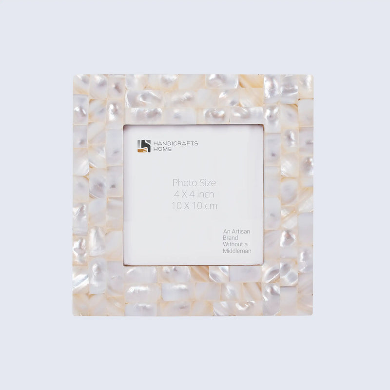 Picture Frames Mother of Pearl Collection in 27 Sizes, White