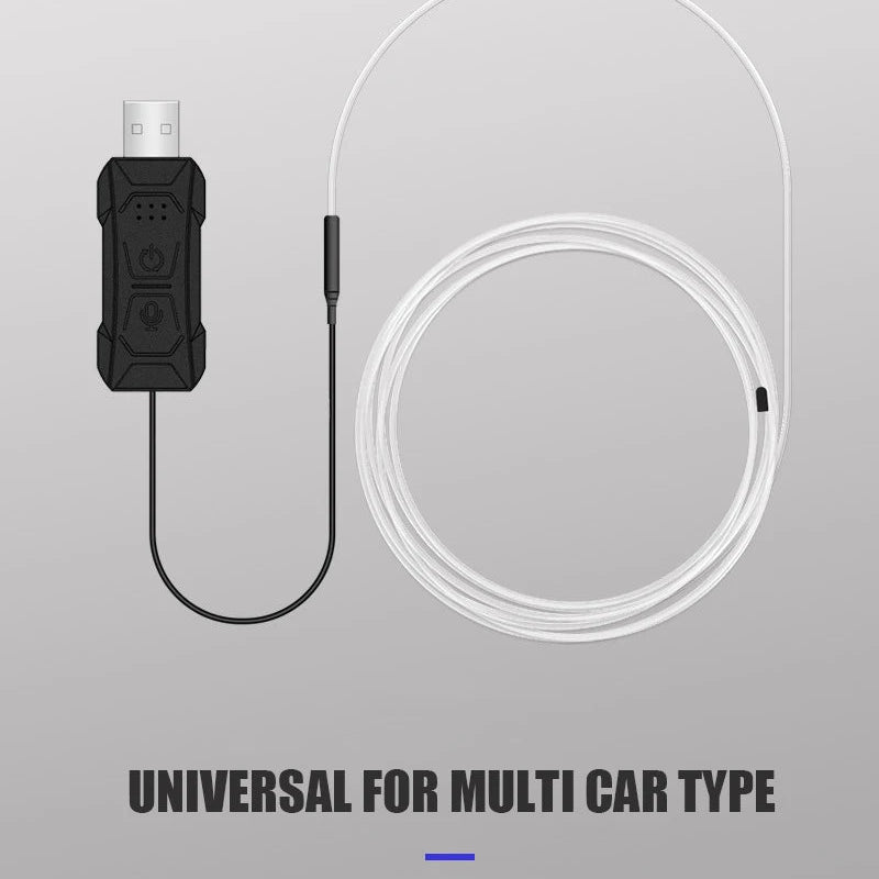 1/2/3/4/5M RGB Car Interior Ambient LED Light Strip Invisible USB Fiber Optic Atmosphere Lamp support APP Control