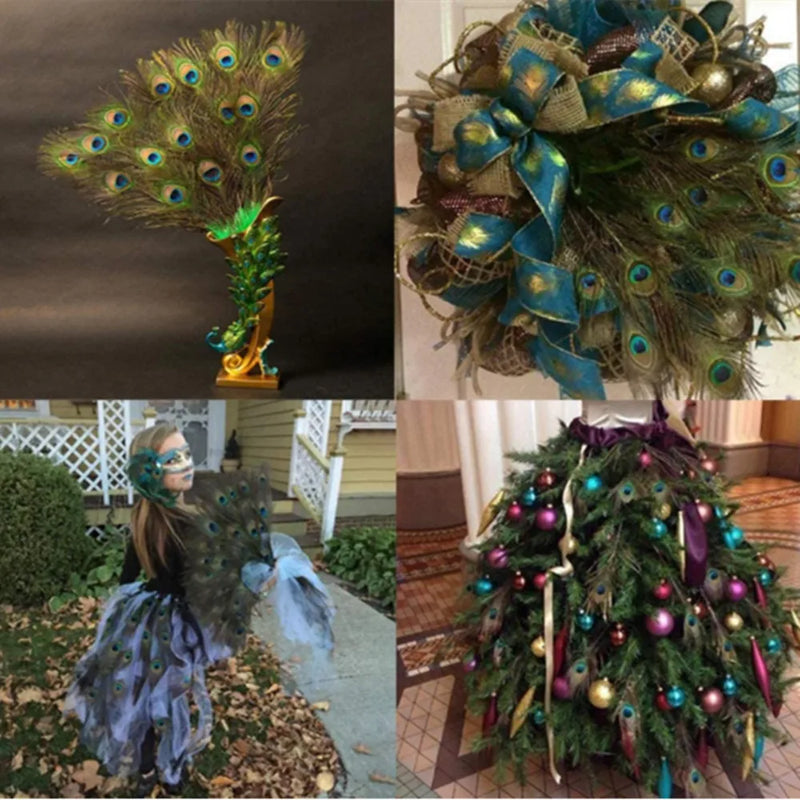 10/20/50PCS Natural Big Eyes Peacock Feathers 25-65CM for Wedding Home Table Center Vase Decoration Accessories Crafts Plume