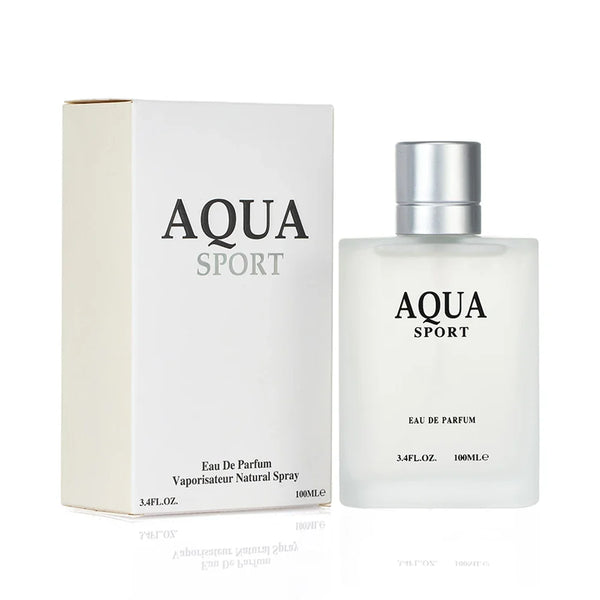 100ML 3.4FL.OZ AQUA Men's Perfume EDP, Aquatic Aromatic Eau de Parfum, Lime Marine Musk Fresh Ocean Fragrance Spray for Men