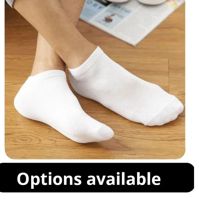 10 Pairs Women/Men Boat Socks Invisible Low Cut Silicone Non-slip Summer No-show Ankle Socks Solid Color Casual Breathable