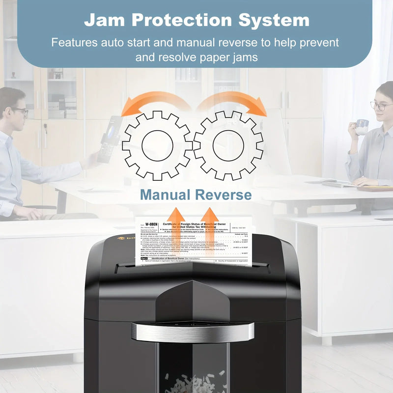 Bonsaii 12-Sheet Micro Cut Paper Shredder with 4 Casters & 4.2 Gal Pullout Wastebin