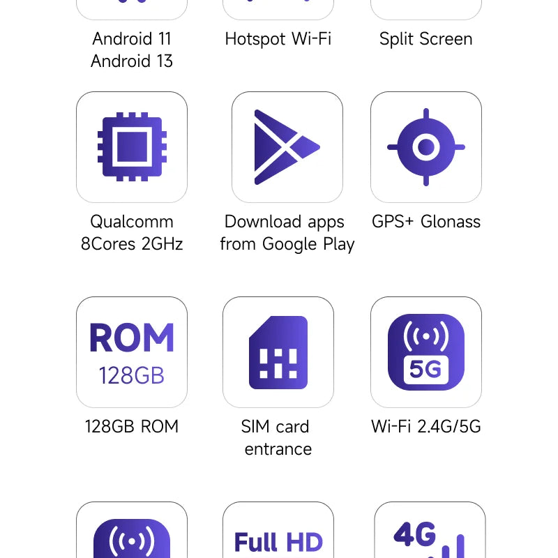 CarPlay Ai Box 8+128G Android 13 Wireless Carplay Android Auto QCM6125 8-Core CPU 4G LTE for VW Audi Kia Fiat