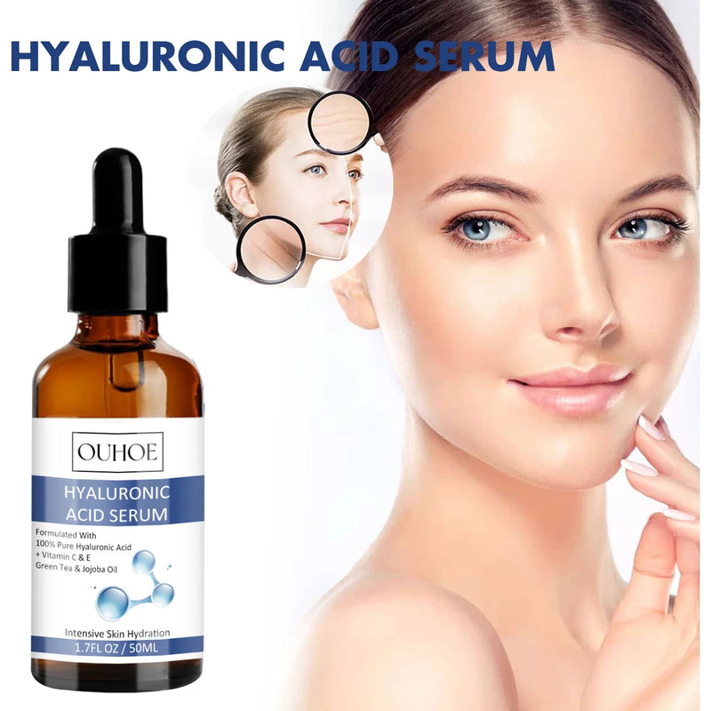 Ouhoe 50ml Hyaluronic Acid Anti Aging Face Serum Moisturizing Repair Redness Firming Facial Shrink Pores Skin Hydrating Serum