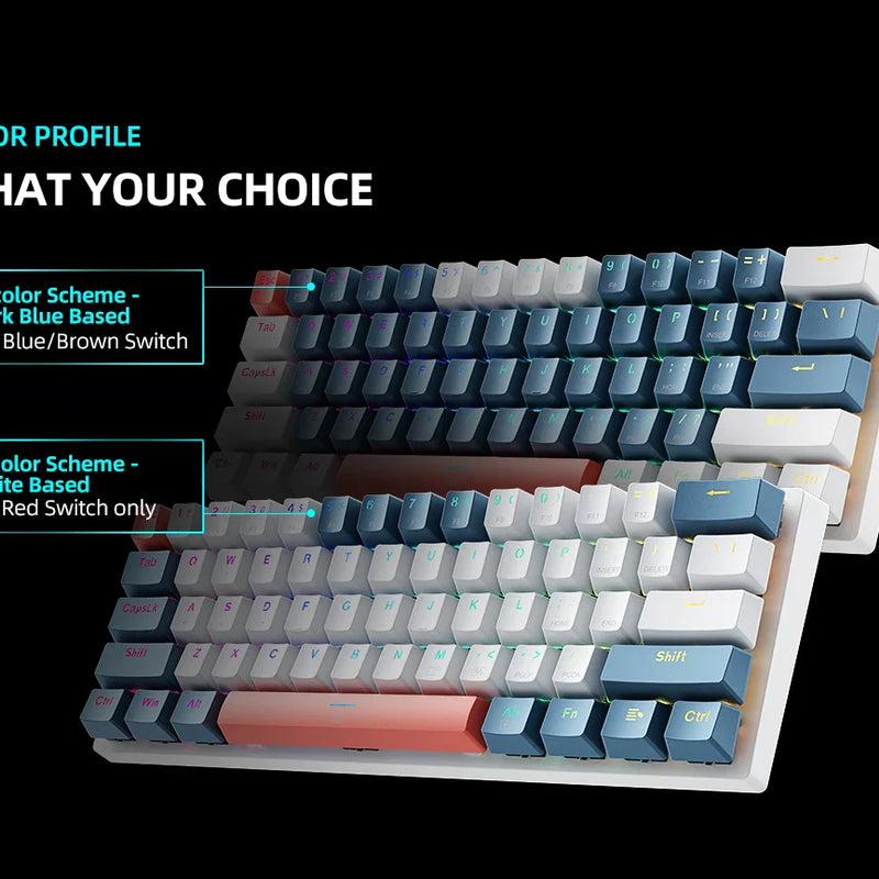 Machenike K500-B61 Mini Mechanical Keybaord 60% Form Factor 61Keys Gaming Keybaord Wired Full Key Hot-Swappable RGB Backlit