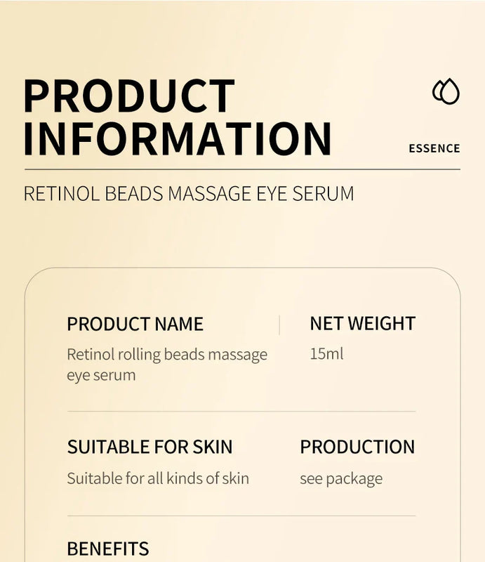 1/2/3pcs SADOER Retinol Eye Cream Firming Massage Eyes Serum Anti Dark Circles Remove Eye Bags Puffiness Firming Eyes Skin Care