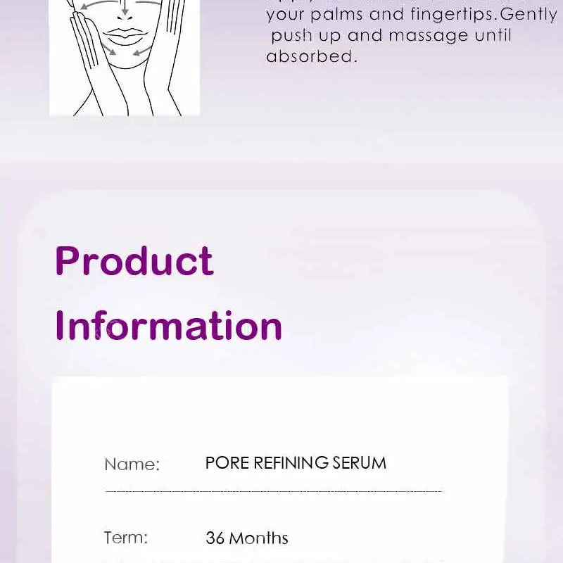 Pore Shrinking Serum Face Removing Large Pores Tightening Repairing Facial Pore Minimizing Essence Skin Care Beauty Firm skin