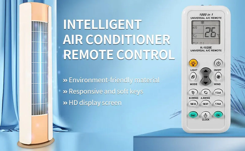 1000 in 1 Universal Remote Control K 1028E AC Digital LCD for Air Conditioner