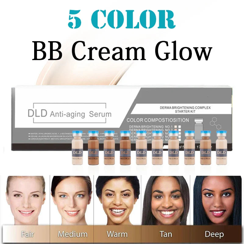 10 Pcs Korea BB Cream Glow Starter Kit Semi-Permanent Sunscreen Foundation Concealer Cream Moisturizer Facial Makeup Skin Care