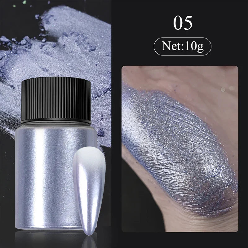 1 Box Cherry Pink Chrome Pearl Nail Powder Gradient Mirror Effect Nail Art Glitter Auroras Rubbing Dust Nail Art Manicure Decor
