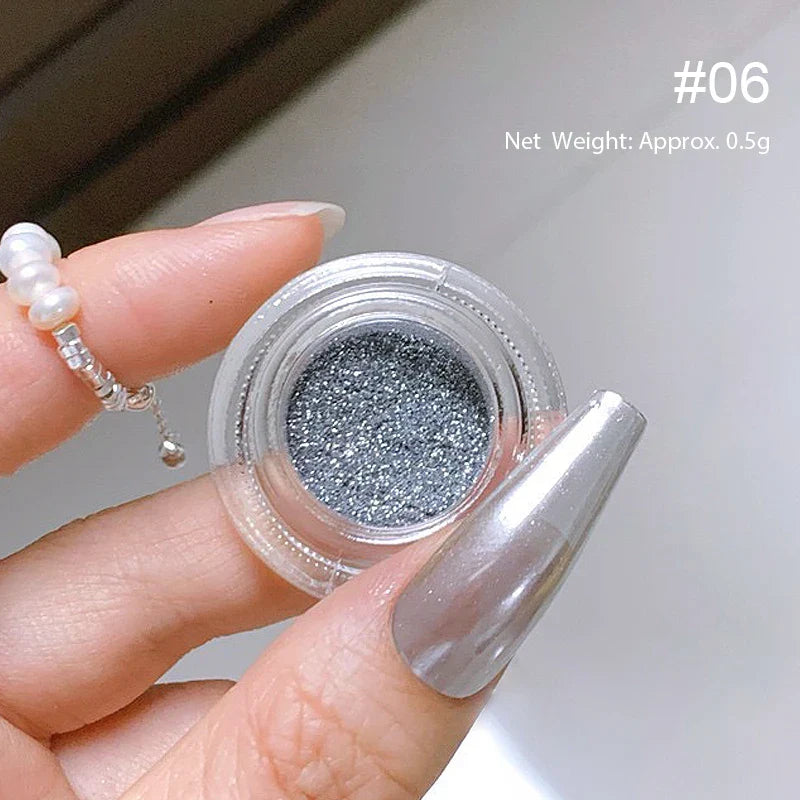 1 Box Cherry Pink Chrome Pearl Nail Powder Gradient Mirror Effect Nail Art Glitter Auroras Rubbing Dust Nail Art Manicure Decor