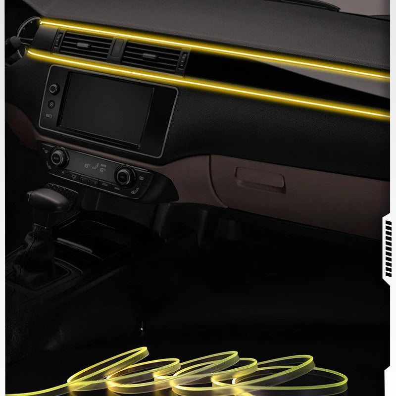 1/2/3/4/5M RGB Car Interior Ambient LED Light Strip Invisible USB Fiber Optic Atmosphere Lamp support APP Control