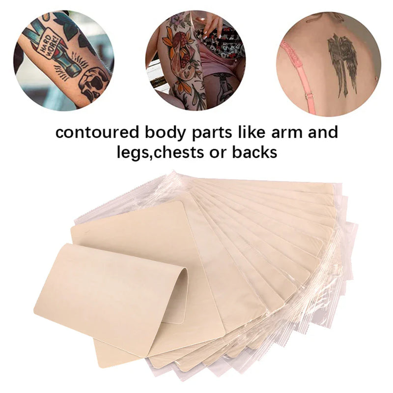 1/3/5pcs Tattoo Blank Practice Skin Eyebrow Gragon Pattern Paint Mixer Makeup Double Sized Synthetic Skin Tattoo Accessories
