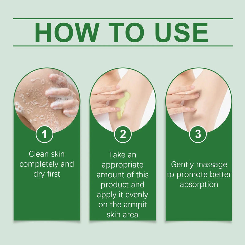 Underarm Odor Cream for Body Sweat Remove Bad Smell Deodorant Armpit Lasting Refreshing Significant Effect Sweatproof Odor Cream