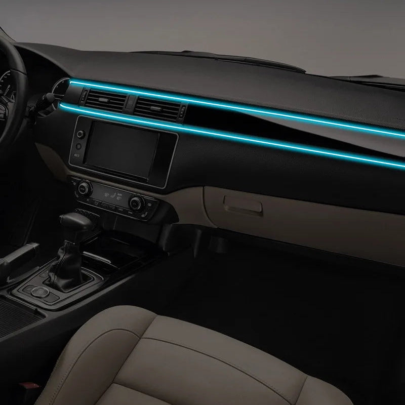 1/2/3/4/5M RGB Car Interior Ambient LED Light Strip Invisible USB Fiber Optic Atmosphere Lamp support APP Control