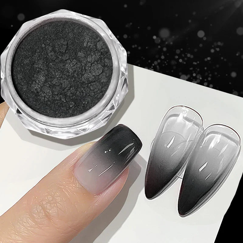 1 Box Cherry Pink Chrome Pearl Nail Powder Gradient Mirror Effect Nail Art Glitter Auroras Rubbing Dust Nail Art Manicure Decor