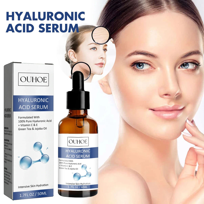 Ouhoe 50ml Hyaluronic Acid Anti Aging Face Serum Moisturizing Repair Redness Firming Facial Shrink Pores Skin Hydrating Serum