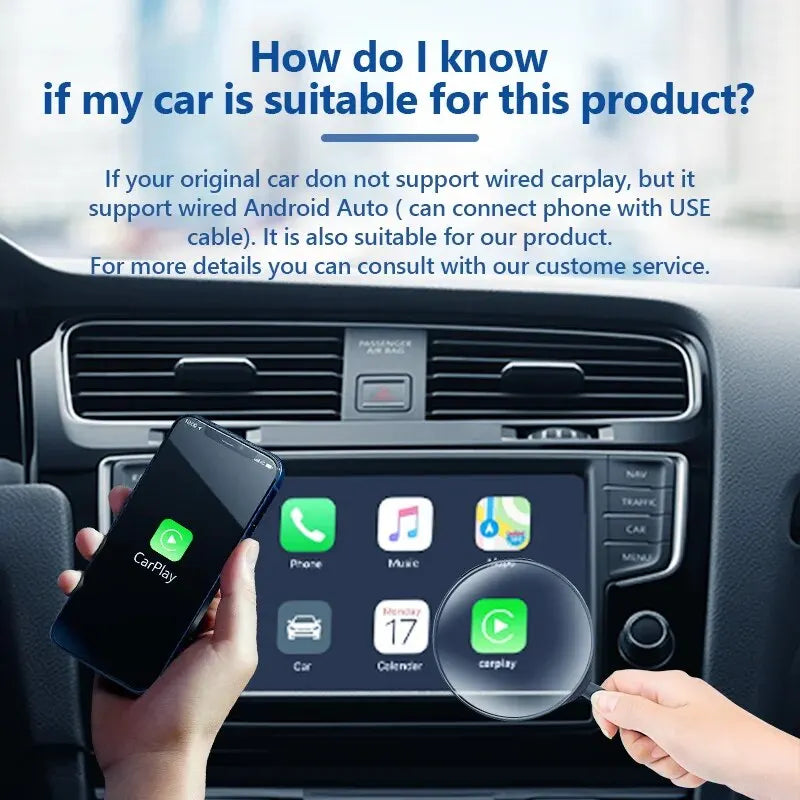CarPlay Ai Box 8+128G Android 13 Wireless Carplay Android Auto QCM6125 8-Core CPU 4G LTE for VW Audi Kia Fiat