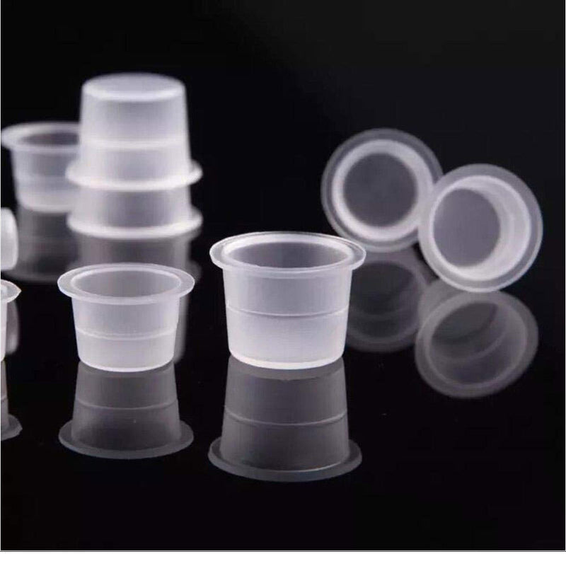 100pcs S/M/L Disposable Tattoo Ink Cups Plastic Pigment Clear Holder Container Caps Tattoo Permanent Makeup Microblading Supply